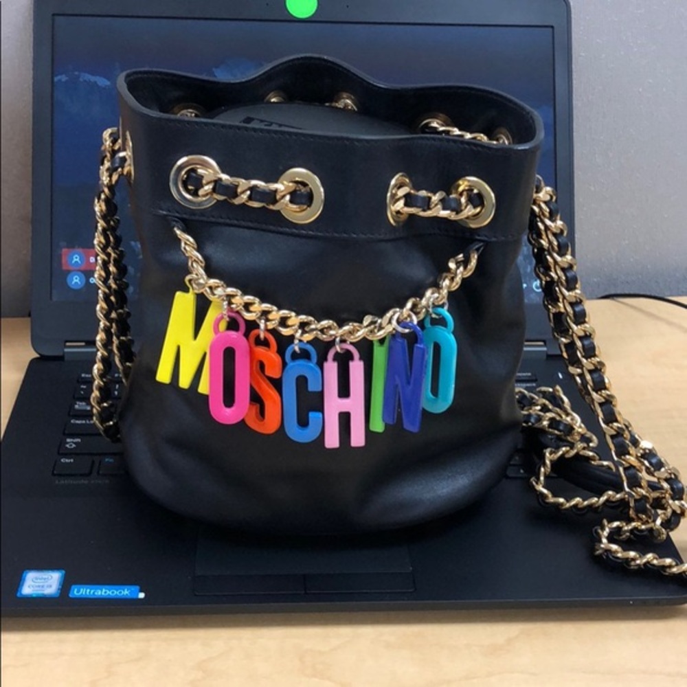 Moschino rainbow letter bag